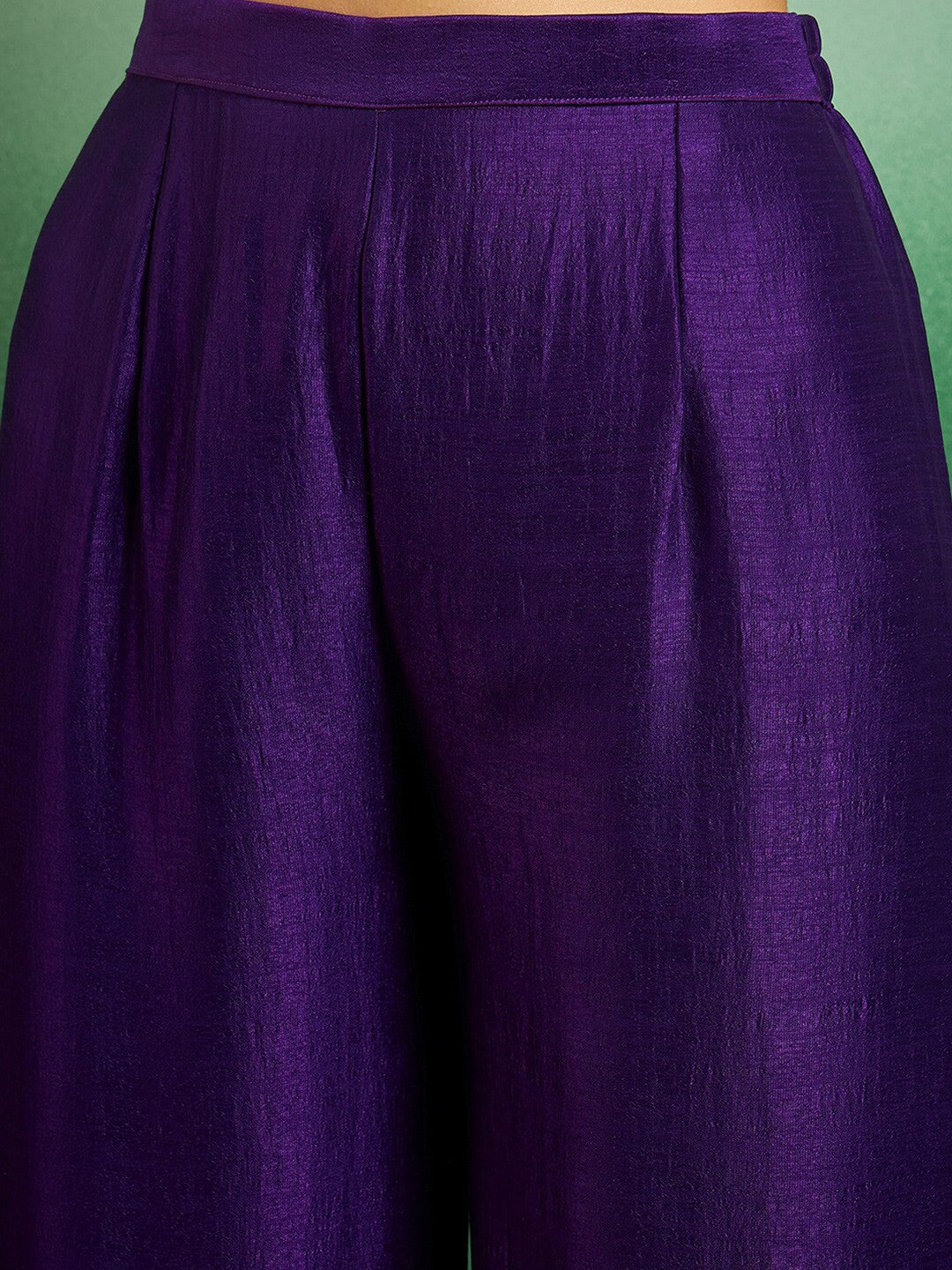 Elegant Purple Chanderi Embroidered Kurti Set with Organza Dupatta | Festive & Party Wear Suit (S–XXL)